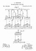 Patent Blueprint beer brewing 4 A4 Photo Print