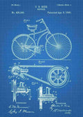 Patent Blueprint bicycle 3 A4 Photo Print