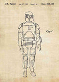 Patent Blueprint boba fett A4 Photo Print