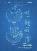 Patent Blueprint bowling ball 3 A4 Photo Print
