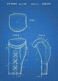 Patent Blueprint boxing gloves 3 A4 Photo Print
