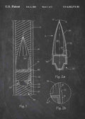 Patent Blueprint bullet A4 Photo Print