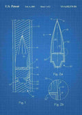 Patent Blueprint bullet 3 A4 Photo Print