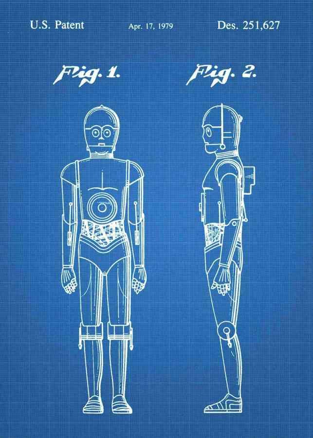 Patent Blueprint c 3po 3 A4 Photo Print