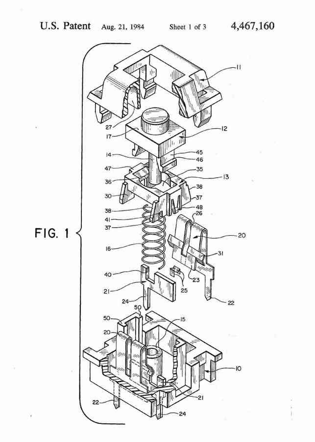 Patent Blueprint cherry mx keyboard 4 A4 Photo Print
