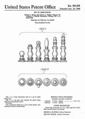 Patent Blueprint chess pieces 4 A4 Photo Print