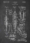 Patent Blueprint clarinet A4 Photo Print