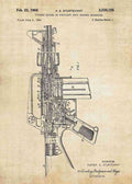 Patent Blueprint colt ar 15 semi automatic rifle A4 Photo Print