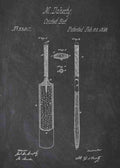 Patent Blueprint cricket bat A4 Photo Print