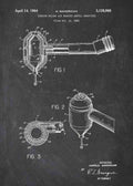 Patent Blueprint dentist drill A4 Photo Print