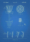 Patent Blueprint disk golf 3 A4 Photo Print