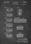 Patent Blueprint dominoes A4 Photo Print