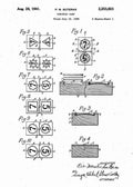 Patent Blueprint dominoes 4 A4 Photo Print
