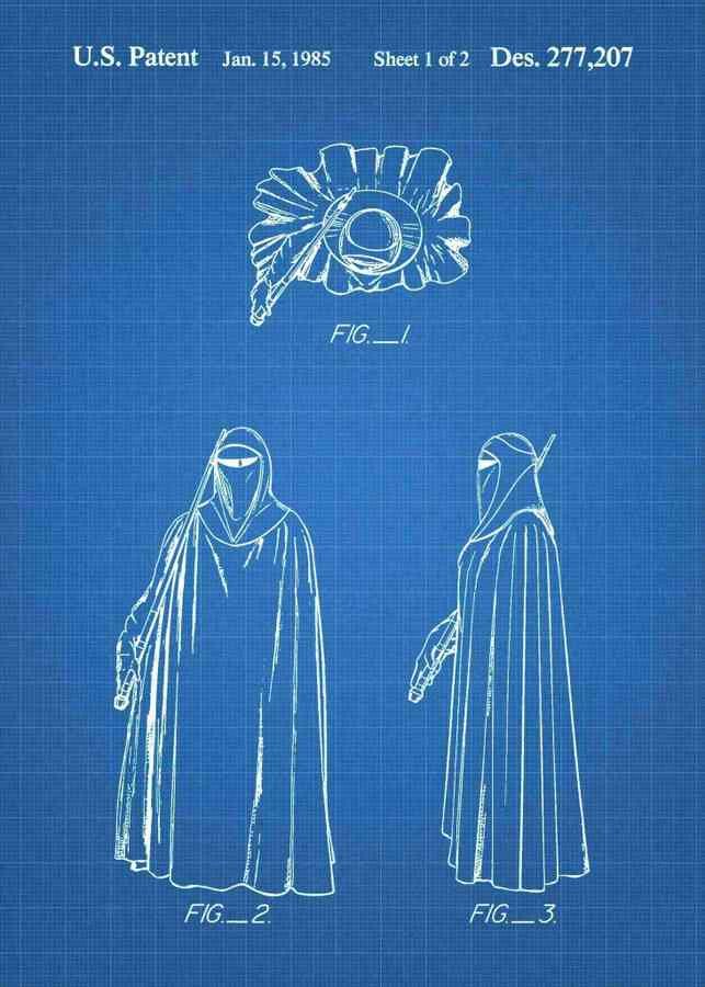 Patent Blueprint emperors royal guard 3 A4 Photo Print