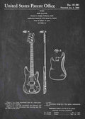 Patent Blueprint fender bass guitar A4 Photo Print