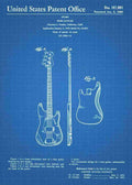 Patent Blueprint fender bass guitar 3 A4 Photo Print