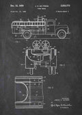 Patent Blueprint firefighter truck A4 Photo Print