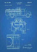 Patent Blueprint firefighter truck 3 A4 Photo Print