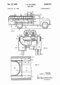 Patent Blueprint firefighter truck 4 A4 Photo Print