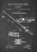 Patent Blueprint fishing rod A4 Photo Print
