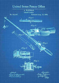 Patent Blueprint fishing rod 3 A4 Photo Print