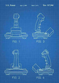 Patent Blueprint flight sim gaming joystick 3 A4 Photo Print