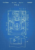 Patent Blueprint floppy disk 3 A4 Photo Print