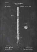 Patent Blueprint fountain pen A4 Photo Print