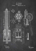 Patent Blueprint gatling machine gun A4 Photo Print