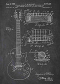 Patent Blueprint gibson guitar A4 Photo Print