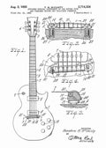 Patent Blueprint gibson guitar 4 A4 Photo Print