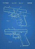 Patent Blueprint glock 19 handgun 3 A4 Photo Print