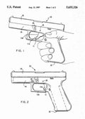 Patent Blueprint glock 19 handgun 4 A4 Photo Print