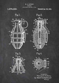 Patent Blueprint grenade 3 A4 Photo Print