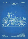 Patent Blueprint harley davidson motorcycle 3 A4 Photo Print