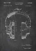 Patent Blueprint headphones A4 Photo Print