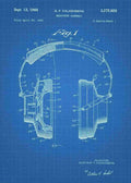 Patent Blueprint headphones 3 A4 Photo Print