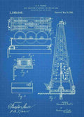 Patent Blueprint howard hughes oil drilling rig 3 A4 Photo Print