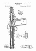 Patent Blueprint john browning retro pistol concept 3 A4 Photo Print