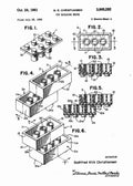 Patent Blueprint lego brick 4 A4 Photo Print