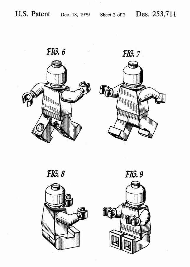 Patent Blueprint lego figure 4 A4 Photo Print