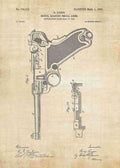 Patent Blueprint luger pistol A4 Photo Print