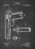 Patent Blueprint m1911 handgun A4 Photo Print