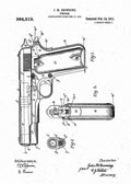 Patent Blueprint m1911 handgun 4 A4 Photo Print