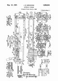 Patent Blueprint m2 browning machine gun 4 A4 Photo Print