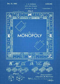 Patent Blueprint monopoly board game 3 A4 Photo Print