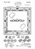 Patent Blueprint monopoly board game 4 A4 Photo Print