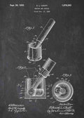Patent Blueprint mortar and pestle A4 Photo Print