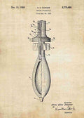 Patent Blueprint mortar shell A4 Photo Print