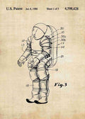 Patent Blueprint nasa space suit 4 A4 Photo Print